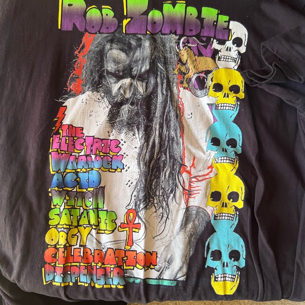 Graphic Black T-Shirt with Colorful Design